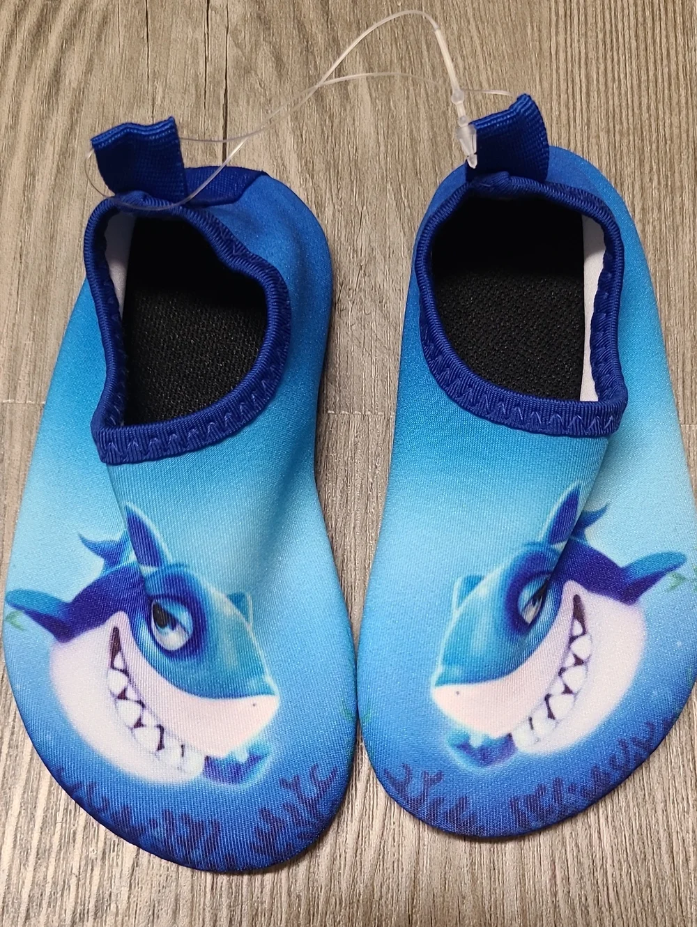 5C Baby/Toddler Blue Kids Shark Slip-On Water Shoes NEW